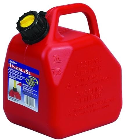 Scepter Réservoir d'essence – Modèle B20 – Capacité de 5 L – Bouchon avec système d'ouverture de sécurité – Fabriqué en polyéthylène – Homologué – Très résistant