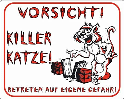 Nobby 93297 Warntafel Vorsicht Killer Katze