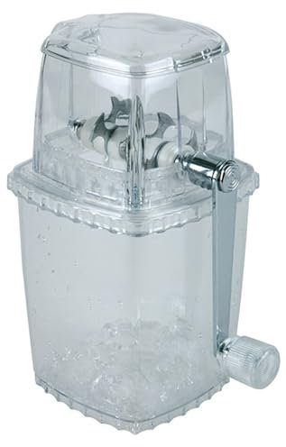 APS 36017 - Tritaghiaccio in plastica trasparente con lama in acciaio INOX, 12 x 12 x 24 cm