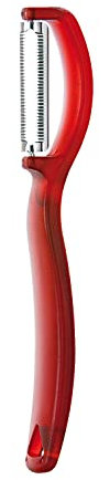 triangle 50 049 50 00 Tomatenschäler gezahnte Klinge, rot Made in Solingen/Germany professionelle Qualität Universalschäler Sparschäler Gemüseschäler