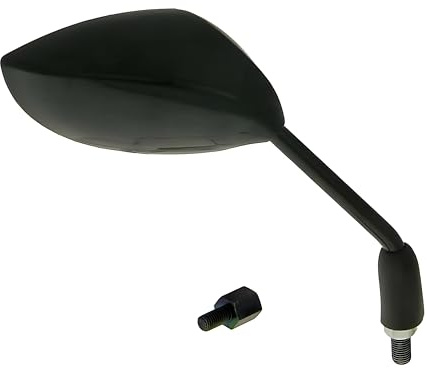 Vicma Mirror Sport Right, M8 / M10 Left- / Right-Hand Thread (adapters), oval Black - universal