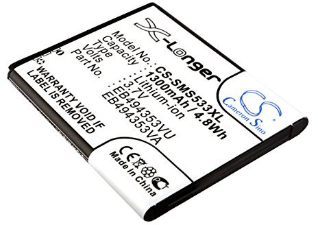Batteria compatibile con Samsung GT-S5570 Li-ion 3.7V 1300mAh - EB494353VU, EB494353VA