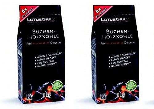 KIT Carbonella di Faggio Piccola 2x 1Kg Originale Lotus Grill