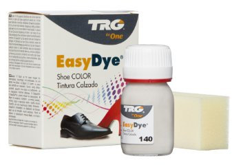 TRG The One - Tinte para Calzado y Complementos de Piel | Tintura para zapatos de Piel, Lona y Piel Sintética con Esponja aplicadora | Easy dye #140 Ice, 25ml