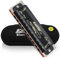 East Top Diatonische Blues Harmonica Mundharmonika 10 Löcher T008K Tonart D Mundharmonika Für professionelle Spieler, Anfänger, Studenten, Erwachsene, Kinder, als Geschenk