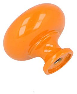 MS Beschläge® Möbelknopf Schrankgriff Möbelgriff aus massivem Metall in verschiedenen Farben (Orange)