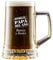 Regalo para padres personalizable: Jarra de cerveza grabada con su nombre, el texto 'papá del año' y el nombre de quien lo regala.