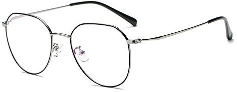 GEMSeven Simple Metal Oval Glasses Frame Clear Lens Eyewear