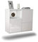 Dekati Sideboard Boise hängend (92x77x35cm) Korpus Weiss matt - Front Hochglanz Weiß - Push to Open