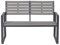GMD Living Aluminium Gartenbank Detroit, Parkbank, Sitzbank mit Armlehnen und Rückenlehne, 122 cm in grau