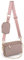 UTO Umhängetasche Damen 3 in 1 Crossbody Bag Damen Breiter Gurt mit Münzbeutel Handtasche mit Abnehmbarem Kette Schultertasche mit Abnehmbarer Verstellbarer Schultergurt Kleine Tasche Leder Stylisch