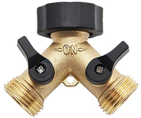 TOCYORIC 2-Wege Y-Verteiler für Zulaufschläuche 3/4 Zoll zum Anschluss von 2 Geräten Garten Wasserverteiler Verteileranschluss für Wasserschlauch Gartenschlauch Splitter Schlauchverteiler