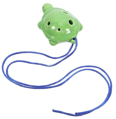 MILISTEN 6 Hole Alto Ocarina Ceramic Ocarina Green Turtle Shape Chamber Musical Instrument Flute for Kids Beginner