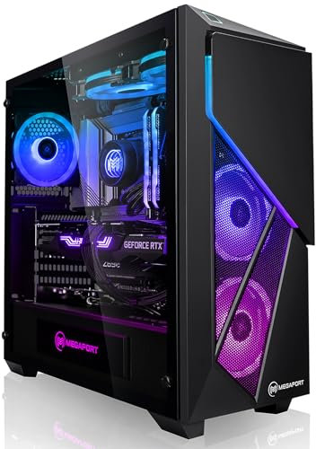 Megaport PC Gamer Fixe Intel Core i7-13700KF • Windows 11 • GeForce RTX4060Ti 8Go • 32Go DDR4 • 1000Go M.2 SSD • Refroidissement Liquide • Unité Centrale Ordinateur de Bureau