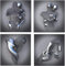 4Pcs Love Heart Effet 3D Wall Art Abstrait Toile,Métal Fil Sculpture Figure Couple,Décoration Murale de Suspendu Peinture Moderne pour de Chambre/Maison/Bureau,Sans Cadre. (50*50cm)
