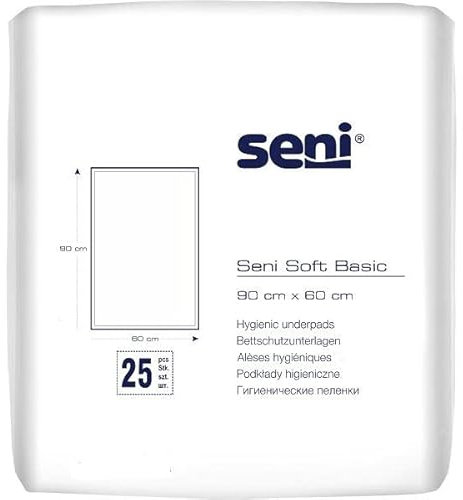 SENI® Soft Basic 90 x 60 cm 25 Stück Bettschutzunterlagen