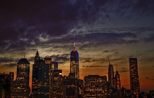 LHJOYSP Puzzle Impossible Puzzle 1000 Teile City Sky, New York, Manhattan, USA, One World Trade Center 75x50cm