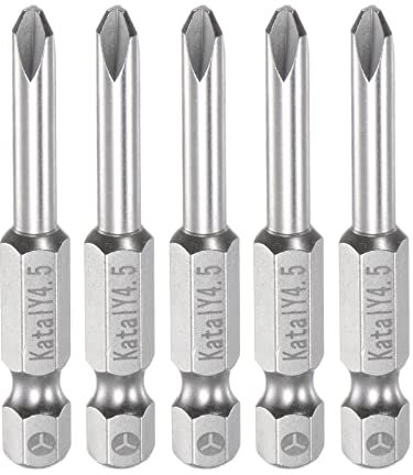 HARFINGTON 5pcs Y4.5 Tri-point Screwdriver Bit 1/4 Hex Shank 2 Length Magnetic Y Type Screw Driver Power Tool