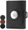 slimpuro Tryo Airtag Portefeuille en Cuir Premium | Case de Carte de crédit Men | Portefeuille Masculin | RFID Blocking & Slim I Écouteur de Carte, Portefeuille de Portefeuille à air - Shwarz