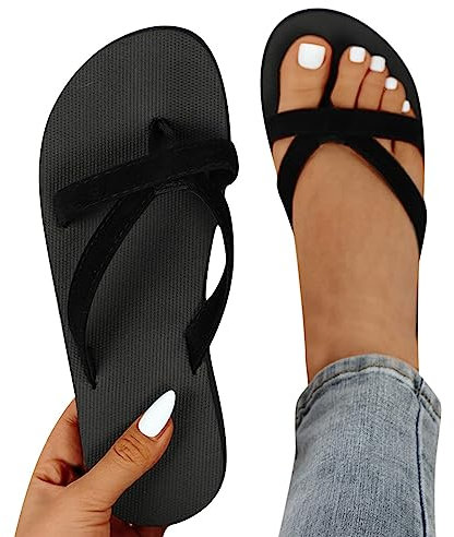 Zilosconcy Sandalias Mujer Verano 2023 Chanclas Piscina Mujer Mar Baño Ducha Retro Flor Sandalias Casuales de Playa Zapatillas de Playa con Punta Abierta Negro 38 EU