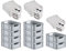 PROREGAL SuperSparSet 10x Eurobox NextGen Economy mit Scharnierdeckel & schwarzen Verschlüssen | Griffe offen | HxBxT 17x30x40cm | 16 Liter | Eurobehälter Transportbox Transportbehälter Stapelbehälter
