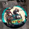 CKSEKD Horror Characters Round Mat Michael Myers Freddy Round Carpets for Living Room Bedroom Halloween Horror Gift 60cm