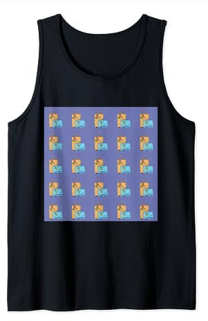 Haben Koffer, wird Reisen Hand gezeichnet wiederholtes Muster Tank Top