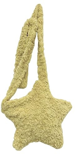 AMZLORD Fasion Stern Form Umhängetasche Casual Große Kapazität DIY Strap Frauen Plüsch Schulter Tasche Street Style Mädchen Weiche Handtasche