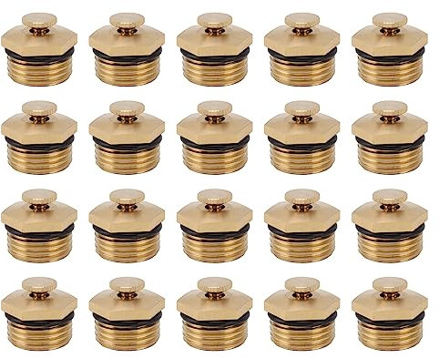 20 Stück Messing Nebeldüsen, Messingdüse, Verstellbare Nebeldüsen Sprinkler, Kühlsystem Nebeldüsen Ersatzköpfe Gewindebeschlag Sprühkopf für Terrassen Rasenlandschaft, Staubkontrolle, Außenkühlsystem