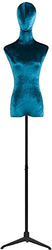 Schneiderpuppe, Schaufensterpuppe, Körper, Torso, Kleiderform, Schneiderpuppe, Samt, höhenverstellbar, 150–200 cm, Stativständer (E)