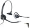 CLEYVER Casque Filaire, HC10, Professionnel, Prise Jack 2,5mm, Techologie DECT, Convertible, Serre-tête, Contour d'oreille, Télétravail, Flexible, Antibruit, Léger, Confortable, Noir