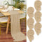 6 Stück Seihtuch-Tischläufer Beige,90 x 300 cm Hellbraun Rustikaler Gaze-Stoff Boho-Tischläufer Käsetuch Cheesecloth Tischläufer Hochzeit Tischdecke für Hochzeitsfeier Brautparty Tischdekoration