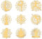 OLYCRAFT 9 Stück 4x4cm Goldene Metall Aufkleber Yoga Muster Aufkleber Selbstklebende Mandala Aufkleber Goldene Epoxid Aufkleber Wasser Aufkleber Für DIY Sammelalben Epoxidharz Dekoration