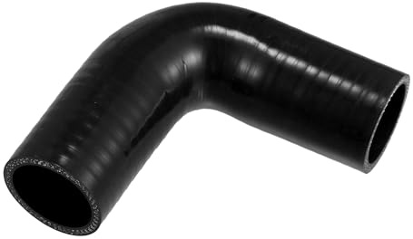 VekAuto Raccord Coudé 90 Degrés En Silicone Pour Tuyau De Refroidisement | Noir, Diamètre Intérieur 38Mm, Compatible Voitures/SUV/Motos/Camions, Améliore Débit, Résistant Haute Température