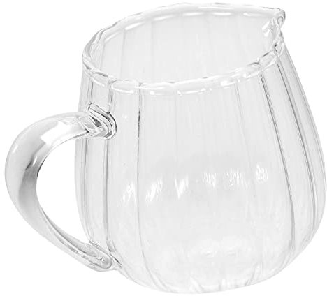 OUNONA Milchkännchen Aus Glas Mit Ausgießer Mini-kanne Aus Glas Für Kaffeesahne Zucker Essig Oder Andere Flüssigkeiten