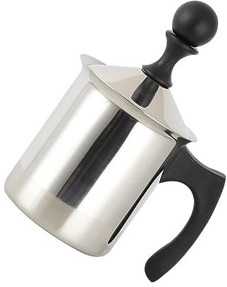 MAGICLULU Fleck Hand Pumpe Milchaufschäumer Krug Edelstahl Latte Art Creamer Für Kaffee