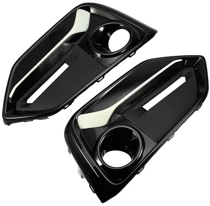A ABSOPRO Cubierta de Rejilla de Luz Antiniebla Delantera Izquierda Derecha para Parachoques Marco de Lámpara Antiniebla para Honda Civic 2020-2021, 1 Par negro