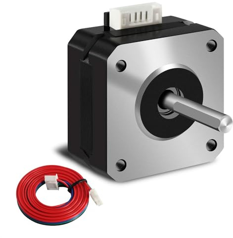 iMetrx Nema 17 Schrittmotor 42x23mm Pancake Motor 1.5A-3.8V 2 Phase 4 Drähte 1.8 Grad mit 1Meter Kabel für 3D Drucker Motoren 1 Stück