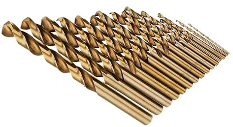 Premium Quality HSS M35 Cobalt 5% Metal Twist Jobber Drill Bit - Normal Shank/Reduced Shank 13mm - Drilling Stainless Steel & Hard Steel Metal Wood Aluminium Plastic (1, 6mm x 93mm)