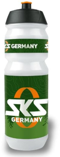 SKS GERMANY MOUNTAIN BOTTLE SMALL 750 ml Trinkflasche im Mountain-Design (Fahrradzubehör für alle gängigen Flaschenhalterungen, auslaufsicheres Push-Pull-Ventil, ergonomische Form, abnehmbarer Deckel)
