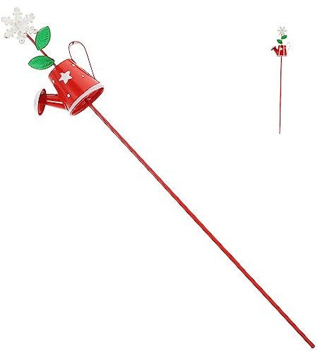 Happyyami Weihnachtsdekoration Gartenpfähle dekorativ weihnachtsgartenpfahl Weihnachts präsente weihmachtsdeko Anlage Metall-Wasserkocher-Hofschild Gartendekoration Eisen