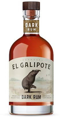 El Galipote Dark Rum 70cl - 40% ABV - Caribbean Premium Rum - Rich & Smooth Rum Bottle