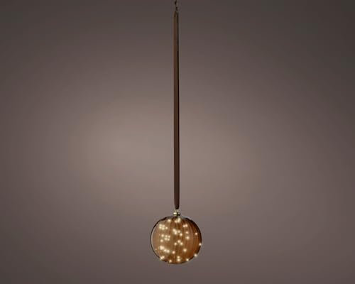 Lumineo LED Kugel braun/warmes Weiss 14cm