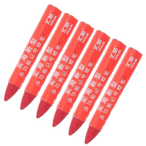 SOLUSTRE 6st Reifenmarkierung Autozubehör Markierungsstifte Reifenreparaturstifte Textmarker Markierstifte Für Autoreifen Reifenstifte Zum Markieren Reifenmarker Reifenkreide Wachs Rot