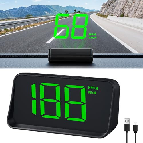 BORDEAG M2 Auto Head Up Display, HUD Tachometer-Projektor, Head Up Display Auto, Auto HUD Heads Up Display mit Auto Sensing Helligkeit, GPS Digitaler Tachometer Anzeige MPH/KMH, 10Hz Bildwiederholrate