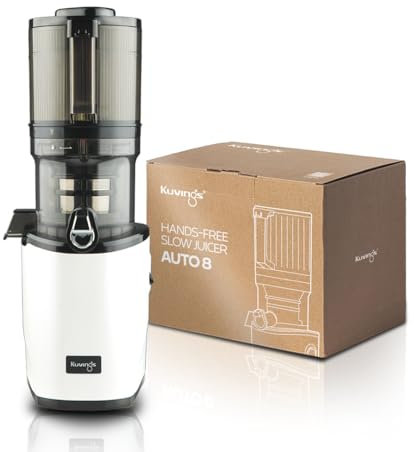 Kuvings AUTO8 Entsafter – Pflegeleichter Slow Juicer mit 2L Fassungsvermögen und 200W Motor ideal für Obst, Gemüse.(Weiß)_KHS-860SE