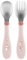 Chicco Couverts en Acier Inoxydable, Couverts Enfants, Set Bouillie, Fourchette et Cuillère pour Enfants, en Acier Inoxydable, Facile à Porter, Set Sevrage Première Bouffe, 2 Pièces, 18M+, Rose