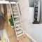 SAYEYBU Dachbodenleiter Aus Aluminiumlegierung, Ausstiegstreppe, Klappbare Dachbodenleiter, Mit Rutschfesten Sprossen, Platzsparender Lichtschacht, Kellerleiter,Silber,10 Step