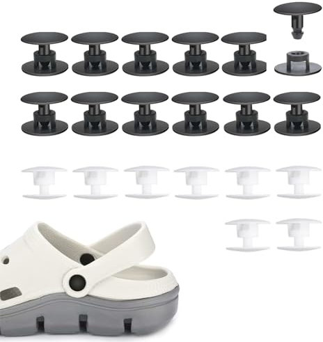 Boutons à Rivets pour Crocs, 16 mm Boucles de Rechange pour Chaussures, Pop Rivets, Boutons-Pression en Plastique Attaches, Boucles Amovibles pour Crocs Sangle, Bottes Réparation, Décoration, 20 Pcs