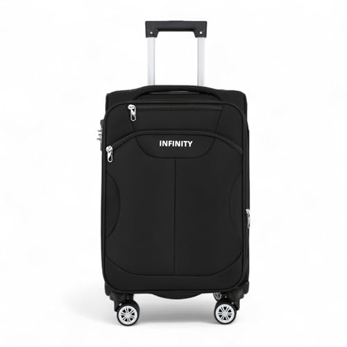 Infinity Leather Weicher Kabinenkoffer 36,5 x 23,5 x 58 cm Nylon 900D TSA-Schloss Passend für Easyjet, Ryanair, Wizzair